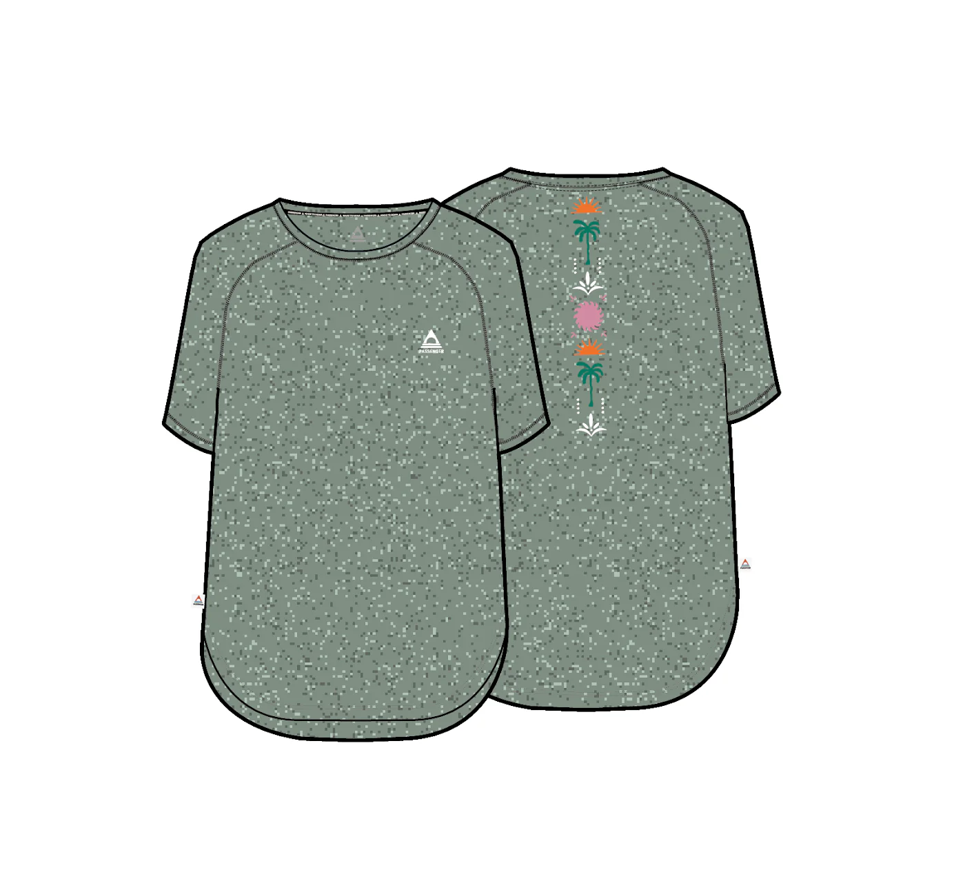 Sunvale Lightweight Surf T-Shirt - Pistachio Marl - Image 7