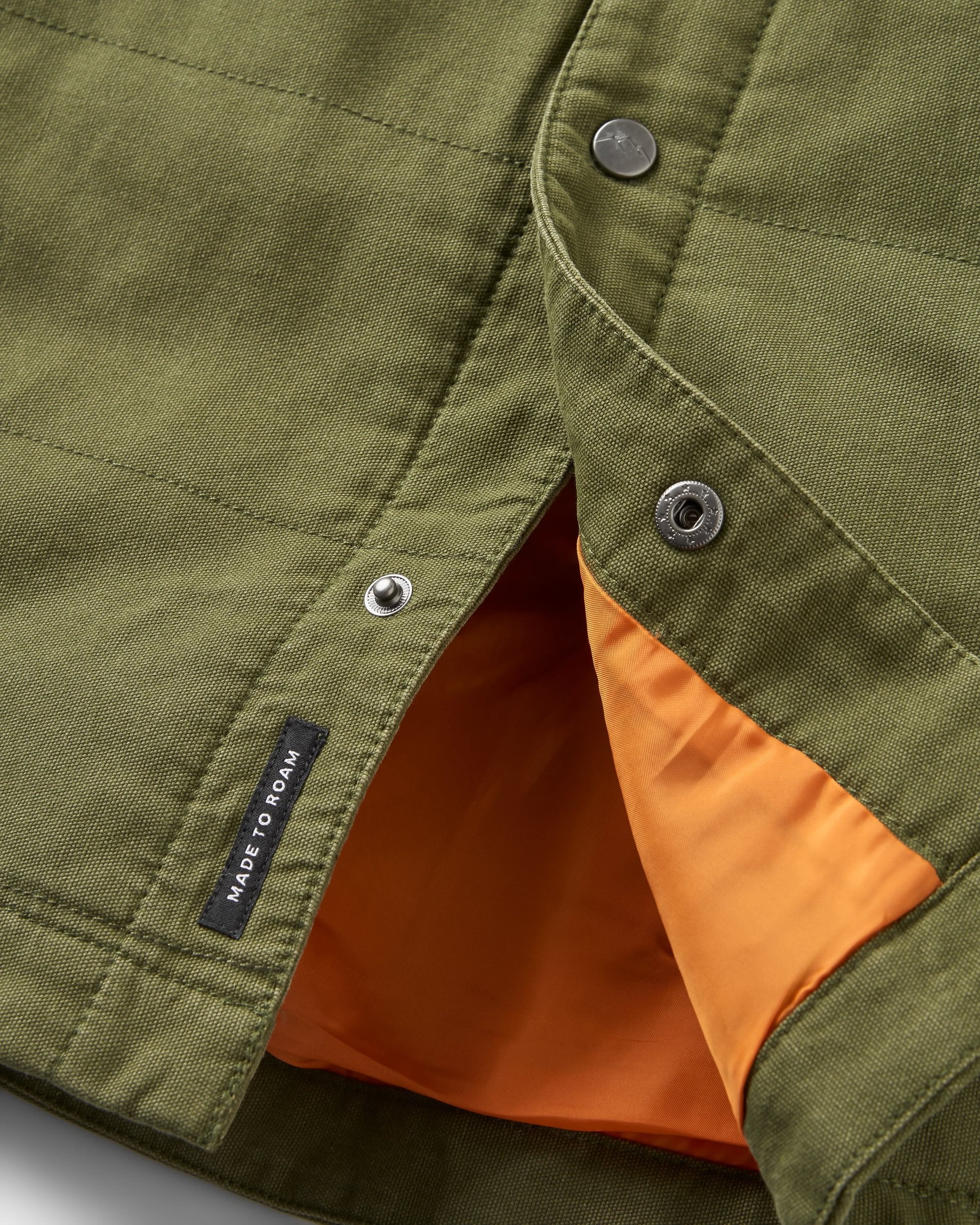 Taranaki Canvas Quilted Overshirt - Khaki - Image 9