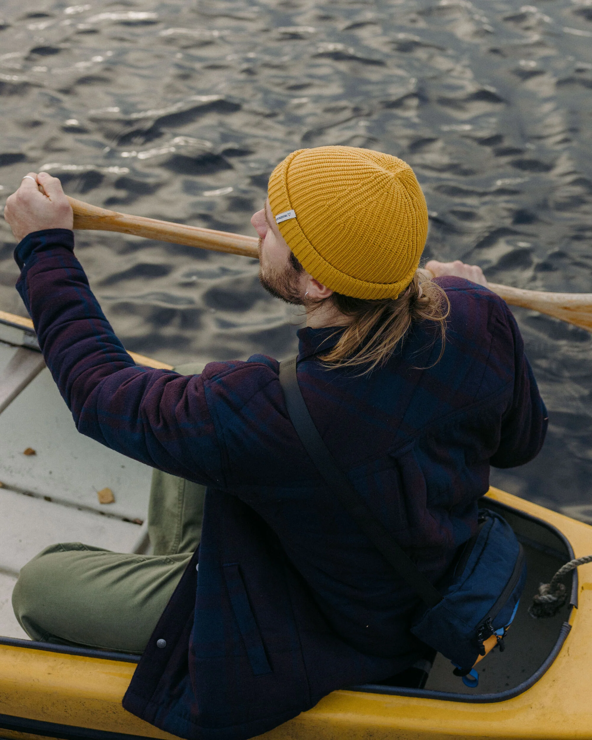 Taranaki Quilted Overshirt - Deep Plum/Deep Navy Check - Image 5