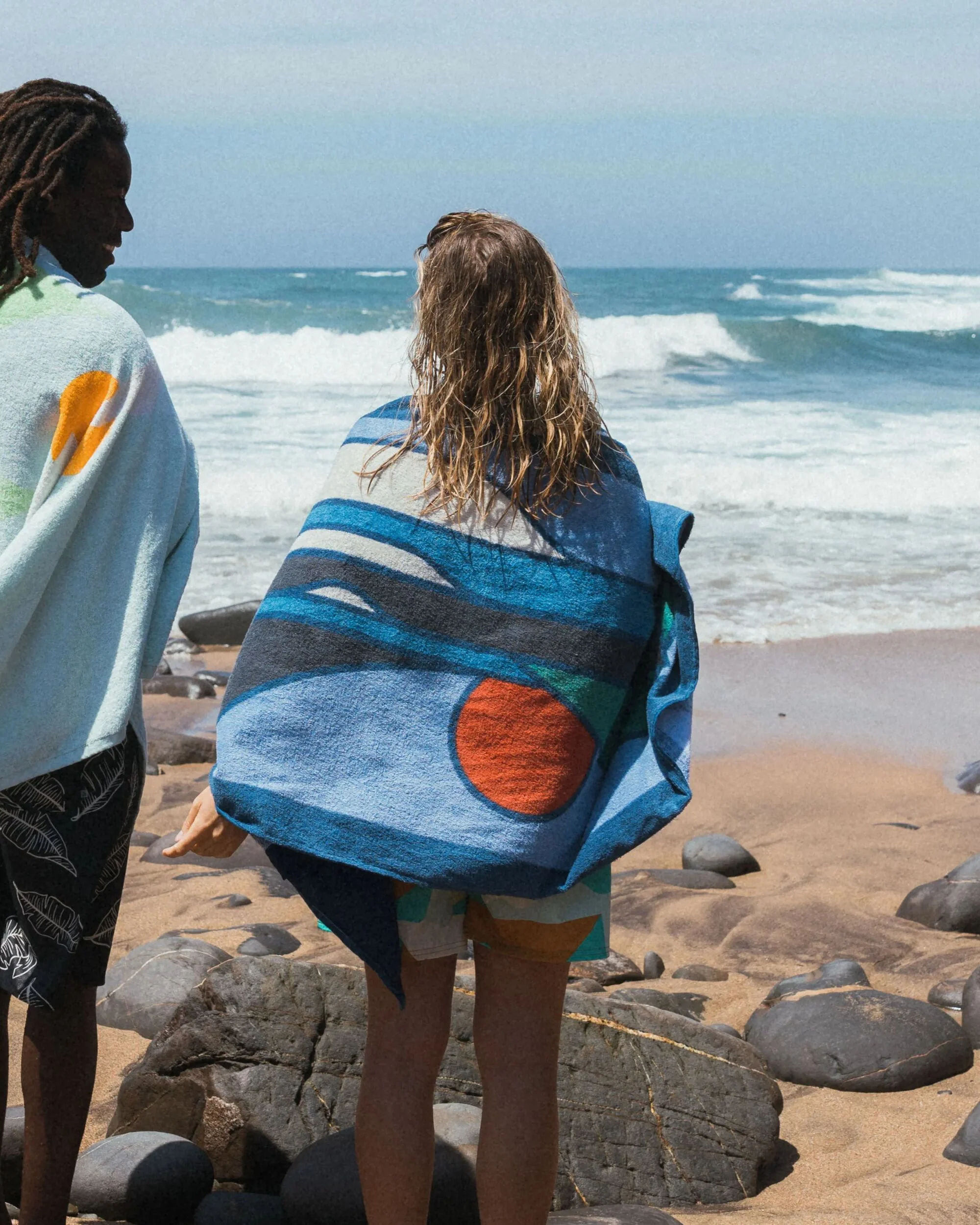 Tideline Organic Cotton Beach Towel - Dark Denim - Image 3