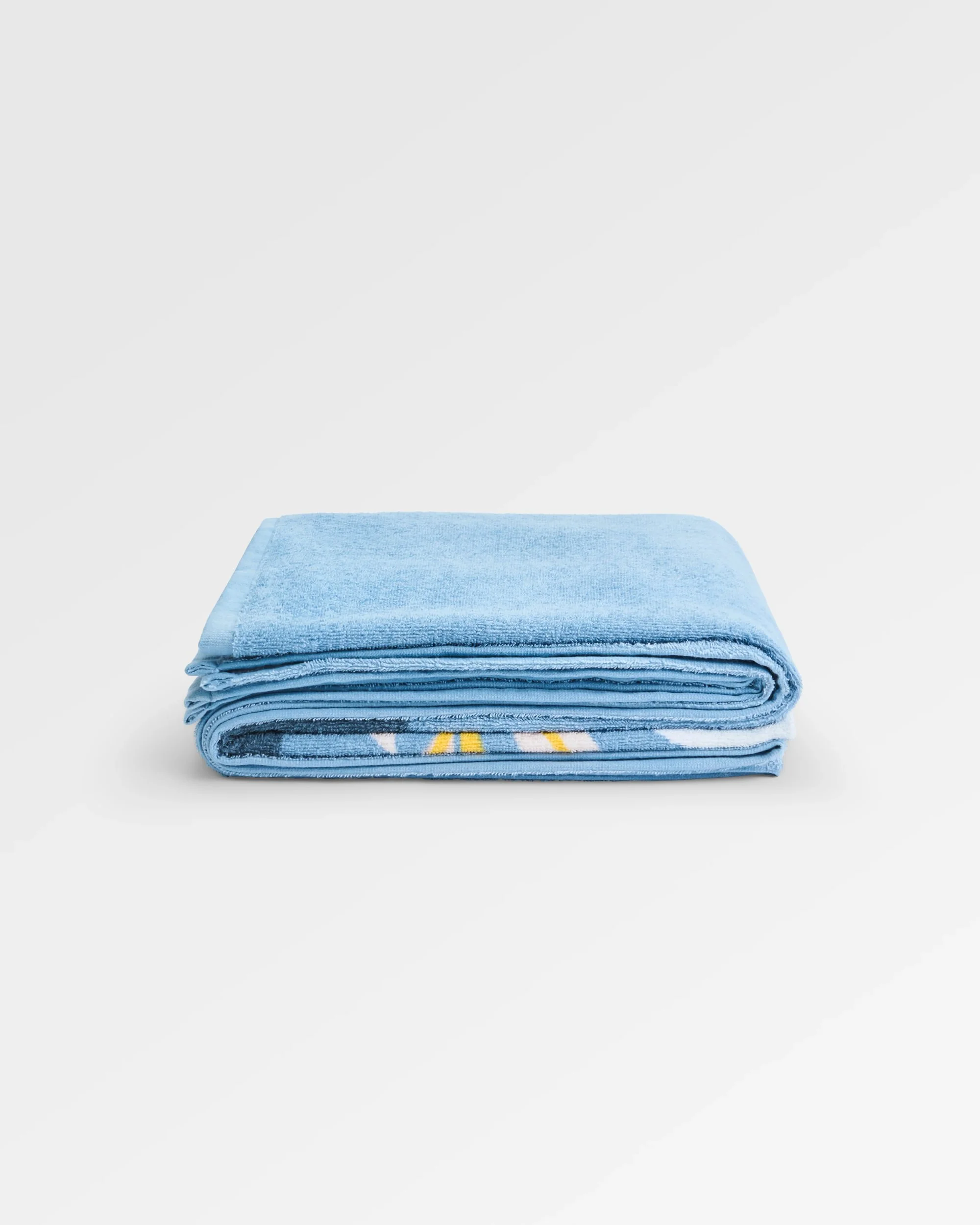 Tideline Organic Cotton Beach Towel - Faded Denim - Image 4