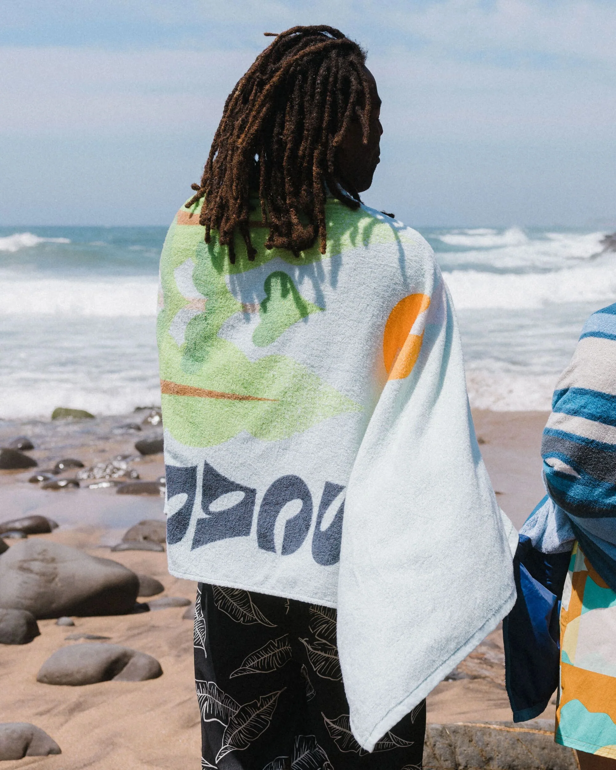 Tideline Organic Cotton Beach Towel - Spearmint - Image 2