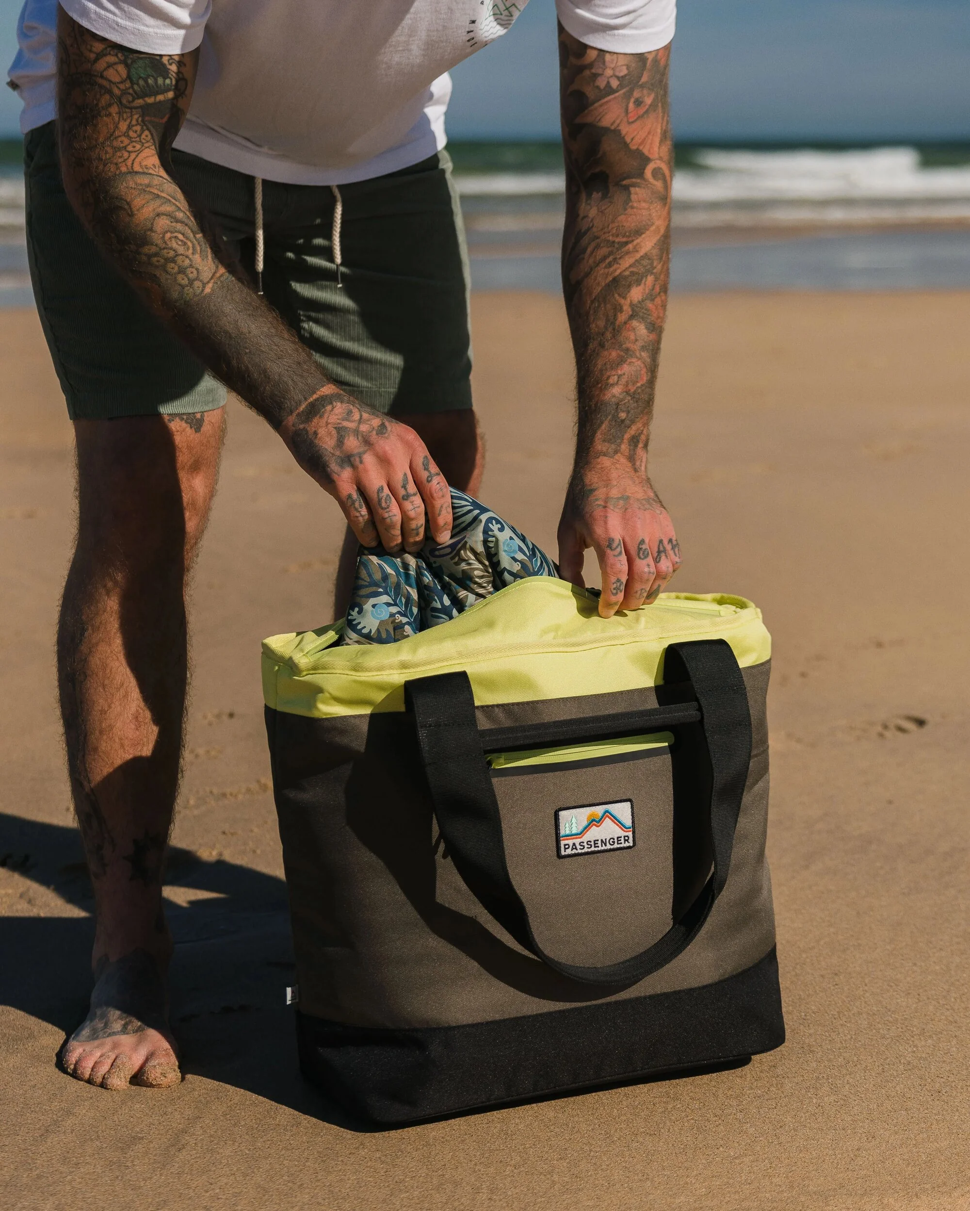Tote Cooler Bag - Khaki Multi - Image 4