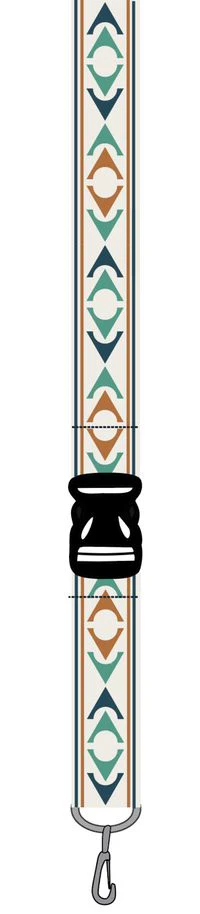 Travel Lanyard - Stepping Stone - Sunrise Orange/Birch - Image 7