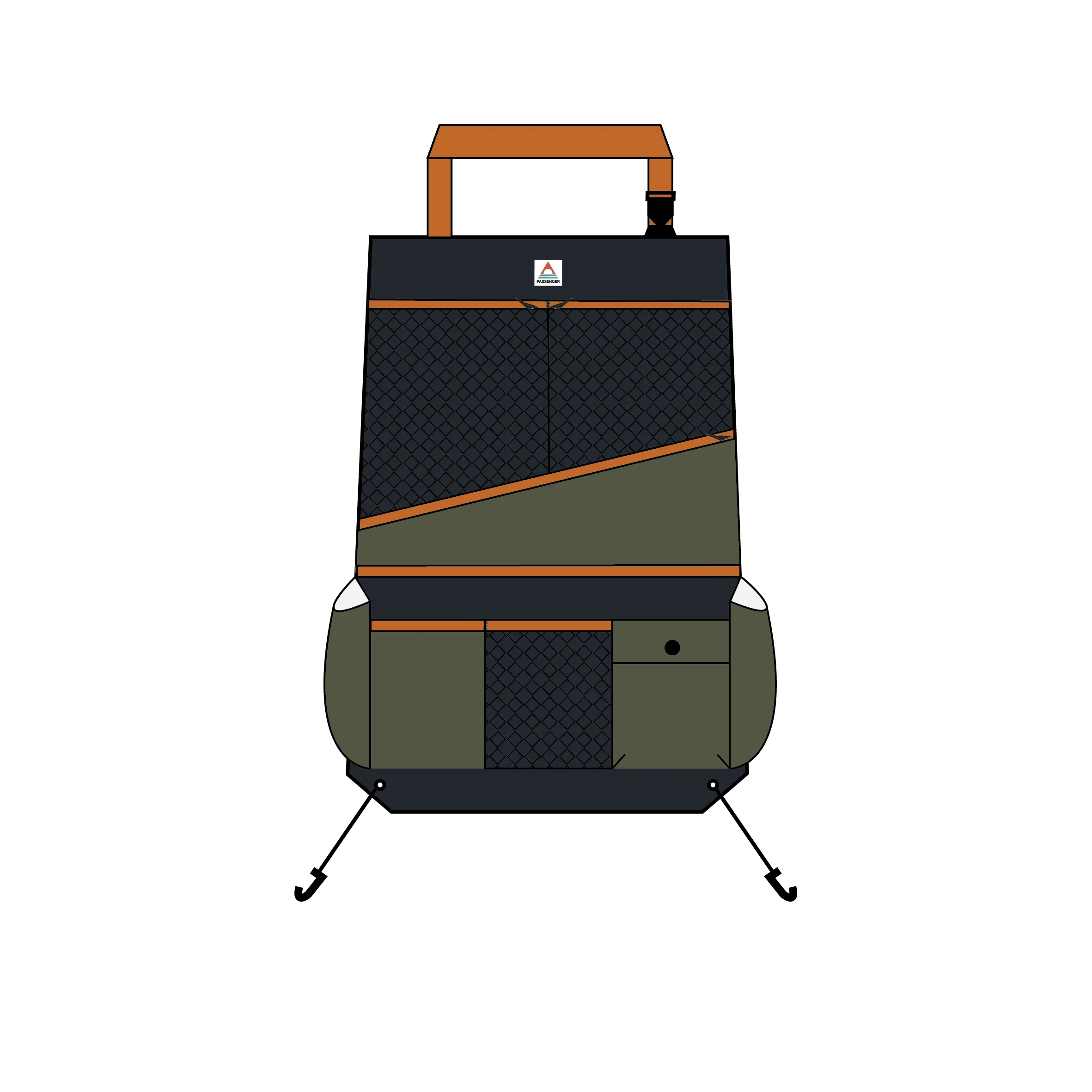 Vandit Seat Organiser - Black/Khaki - Image 6