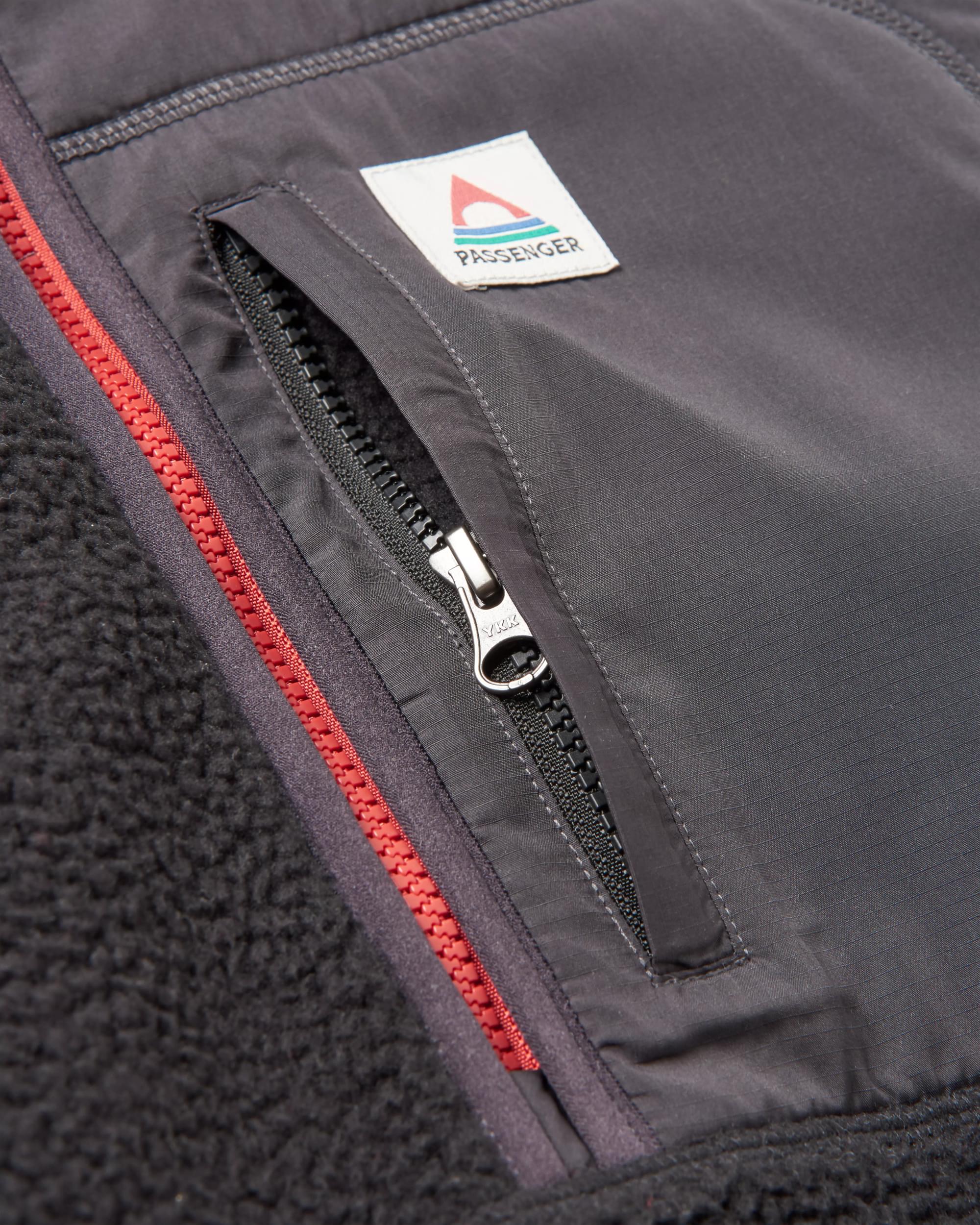 Ventura 1/2 Zip Sherpa Fleece - Black - Image 10