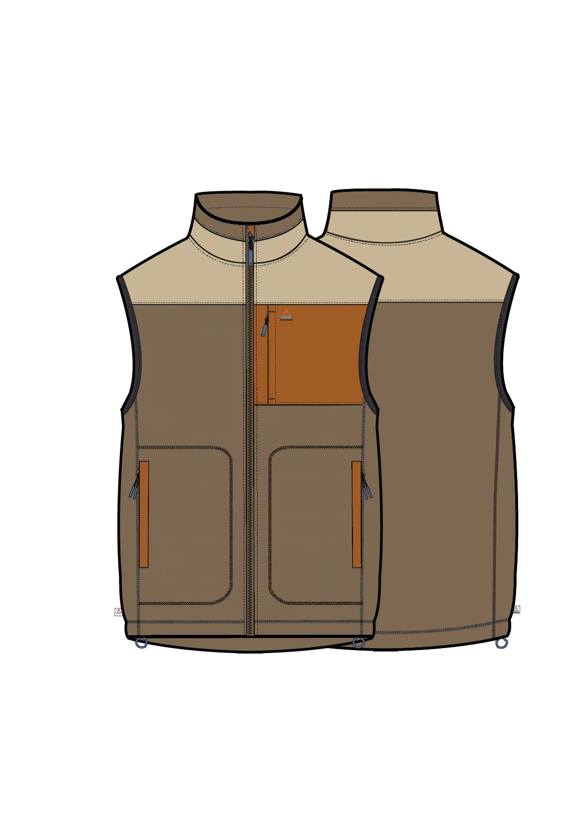 Venturescape Men's Fleece Vest - Caramel/Desert - Image 10