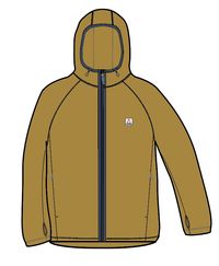 Vertical Full Zip Hooded Fleece - Dusty Ochre - Image 10