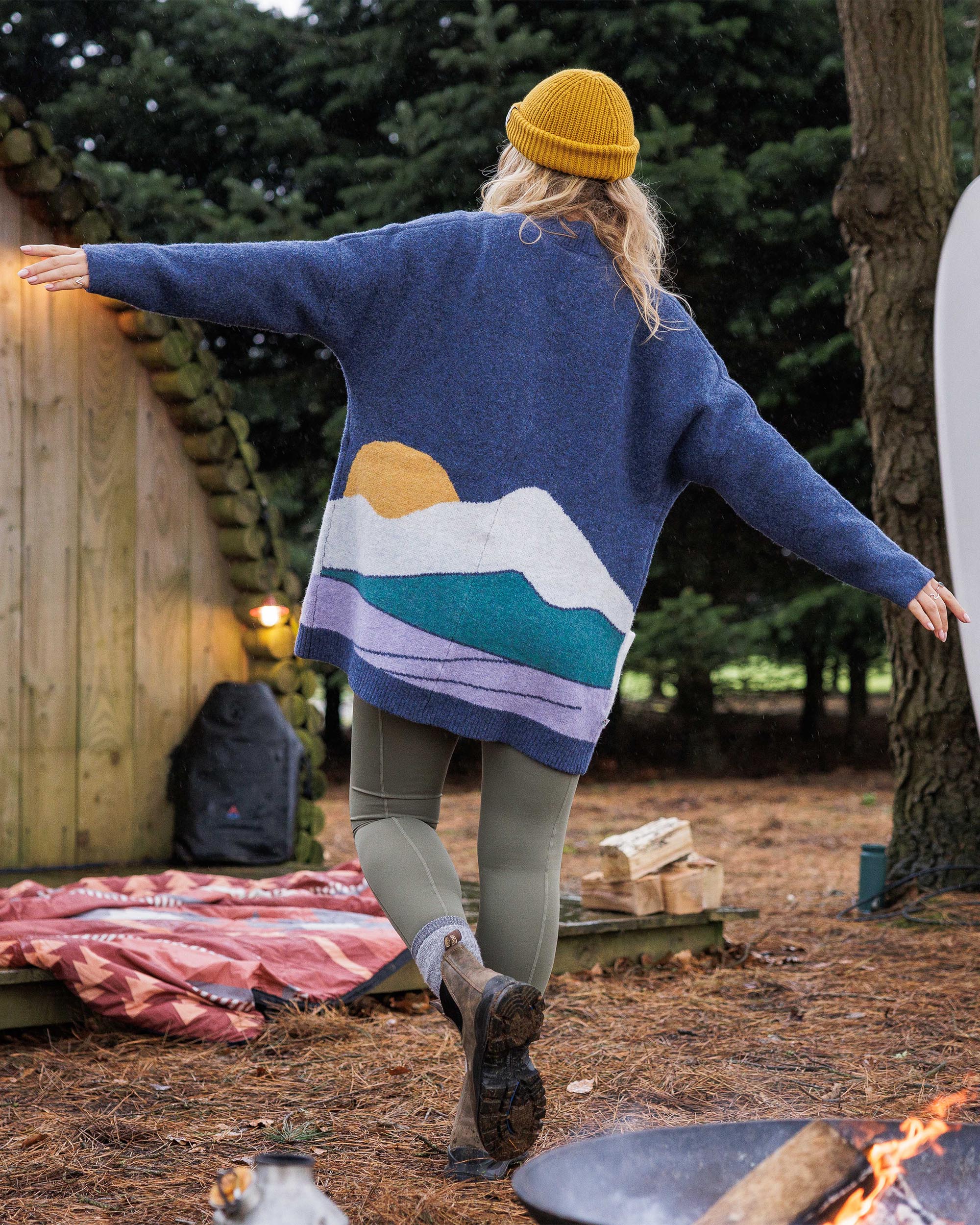Vista Knitted Cardigan - Dark Denim