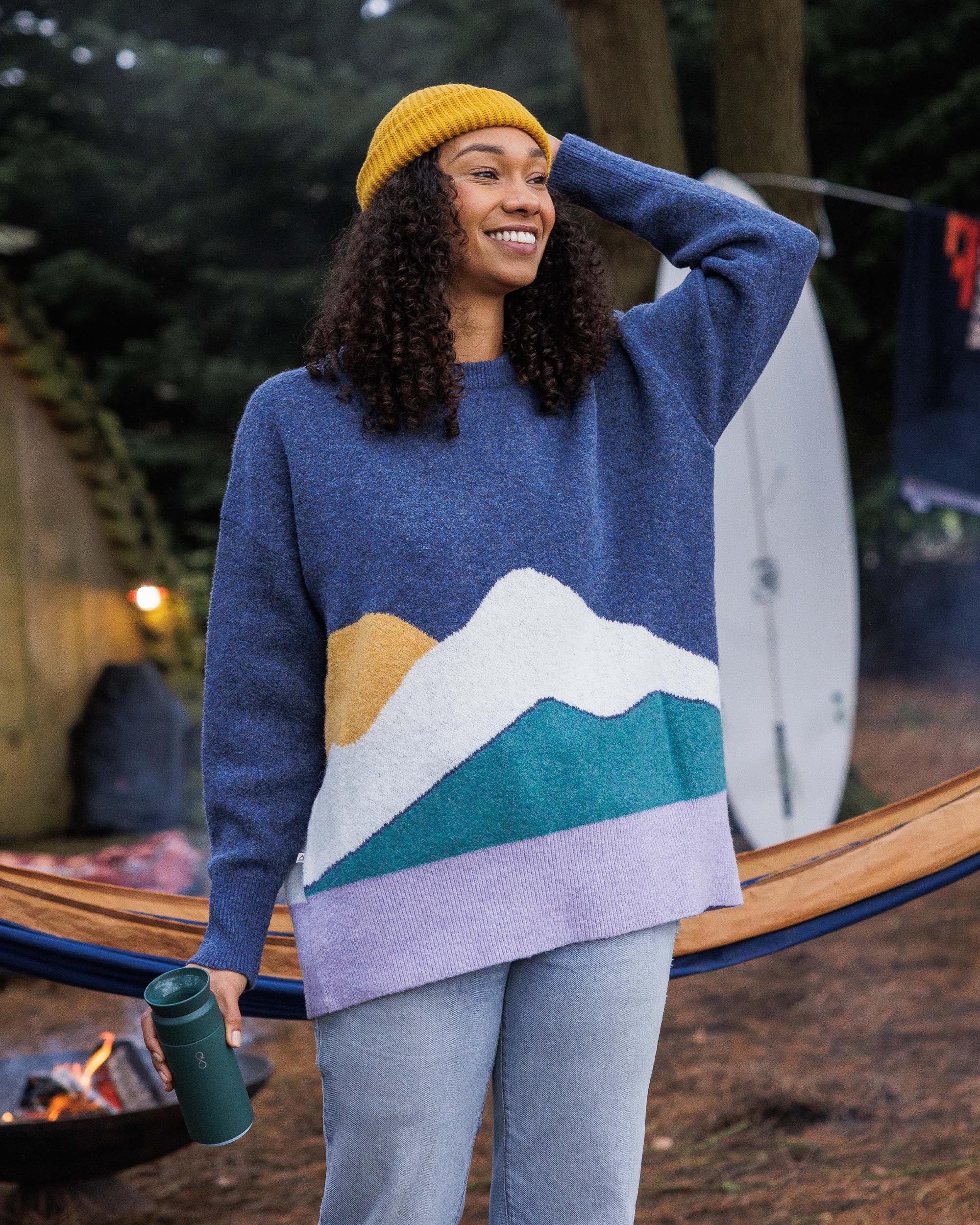 Vista Knitted Jumper - Dark Denim