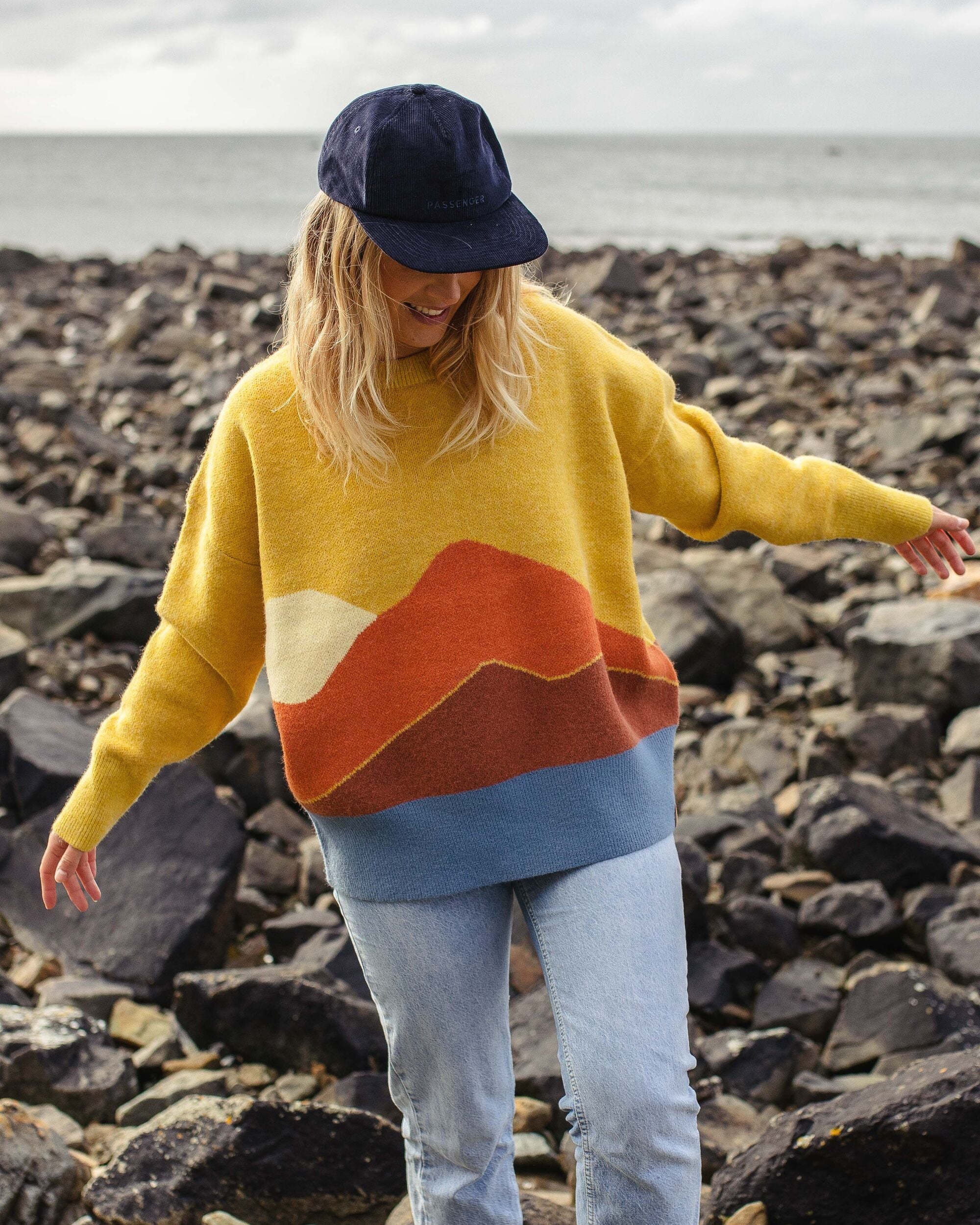 Vista Knitted Jumper - Amber Gold