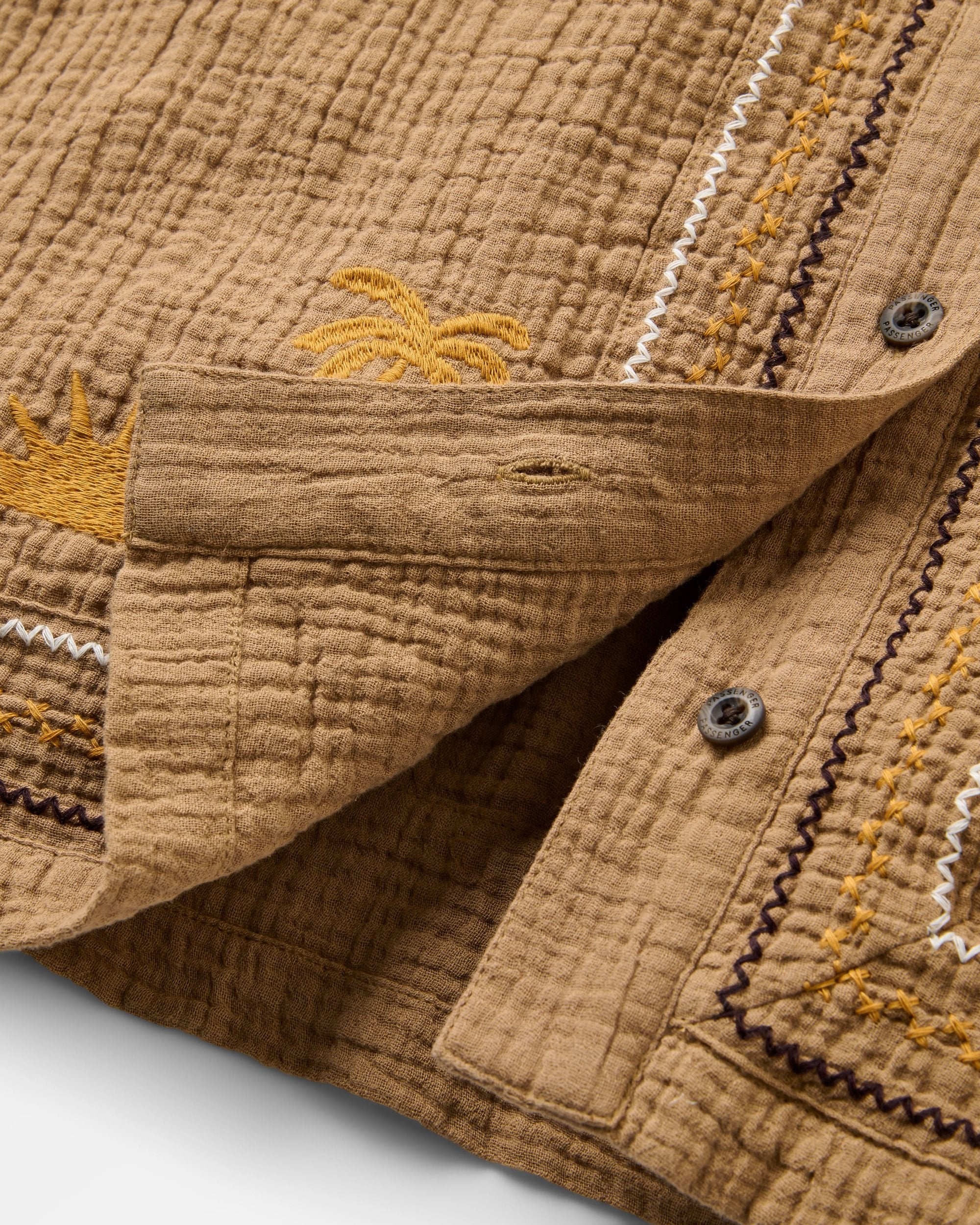 Waveney Short Sleeve Shirt - Caramel Brown - Image 12
