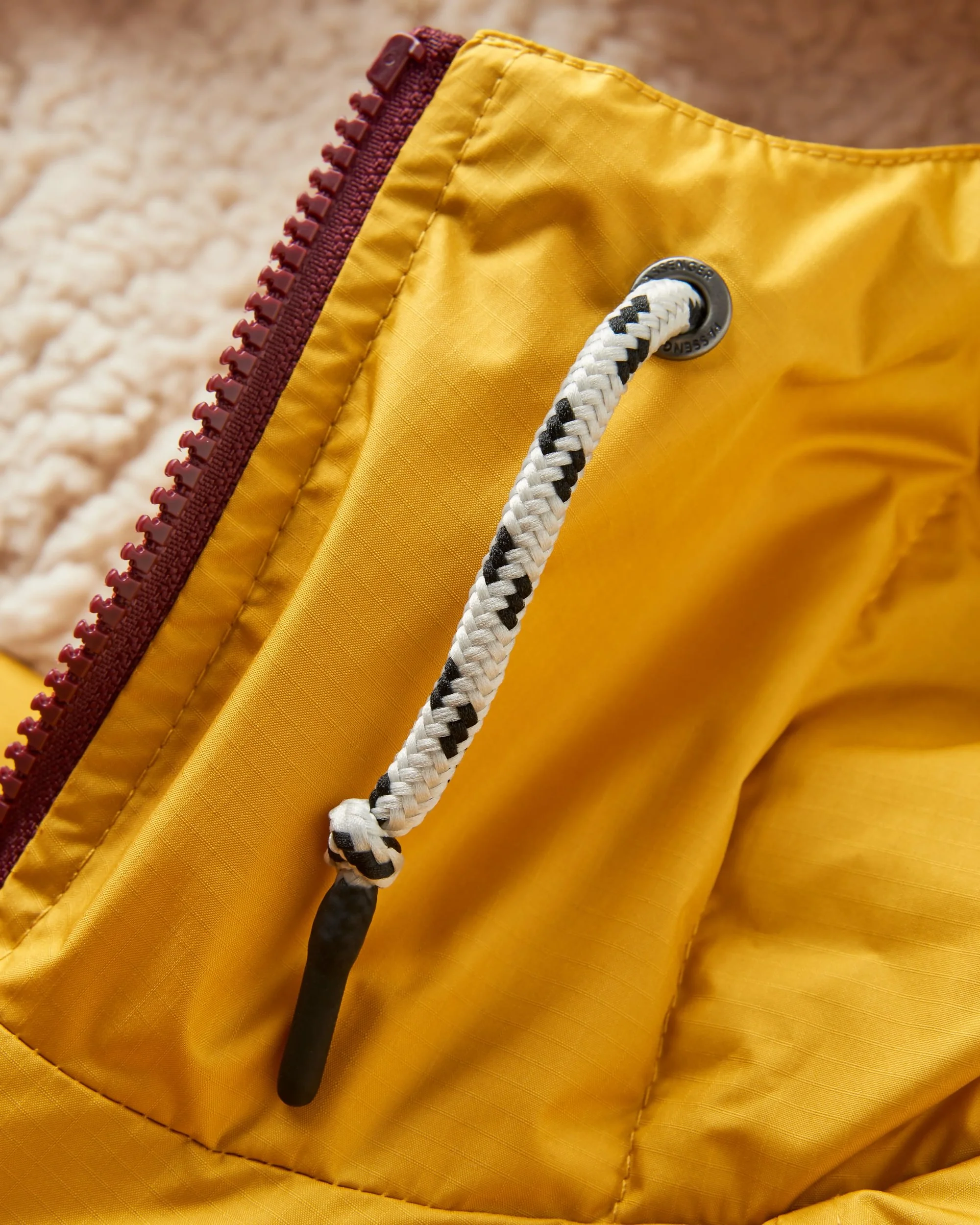Waves Sherpa Lined Changing Robe - Fig/Heritage Yellow - Image 12