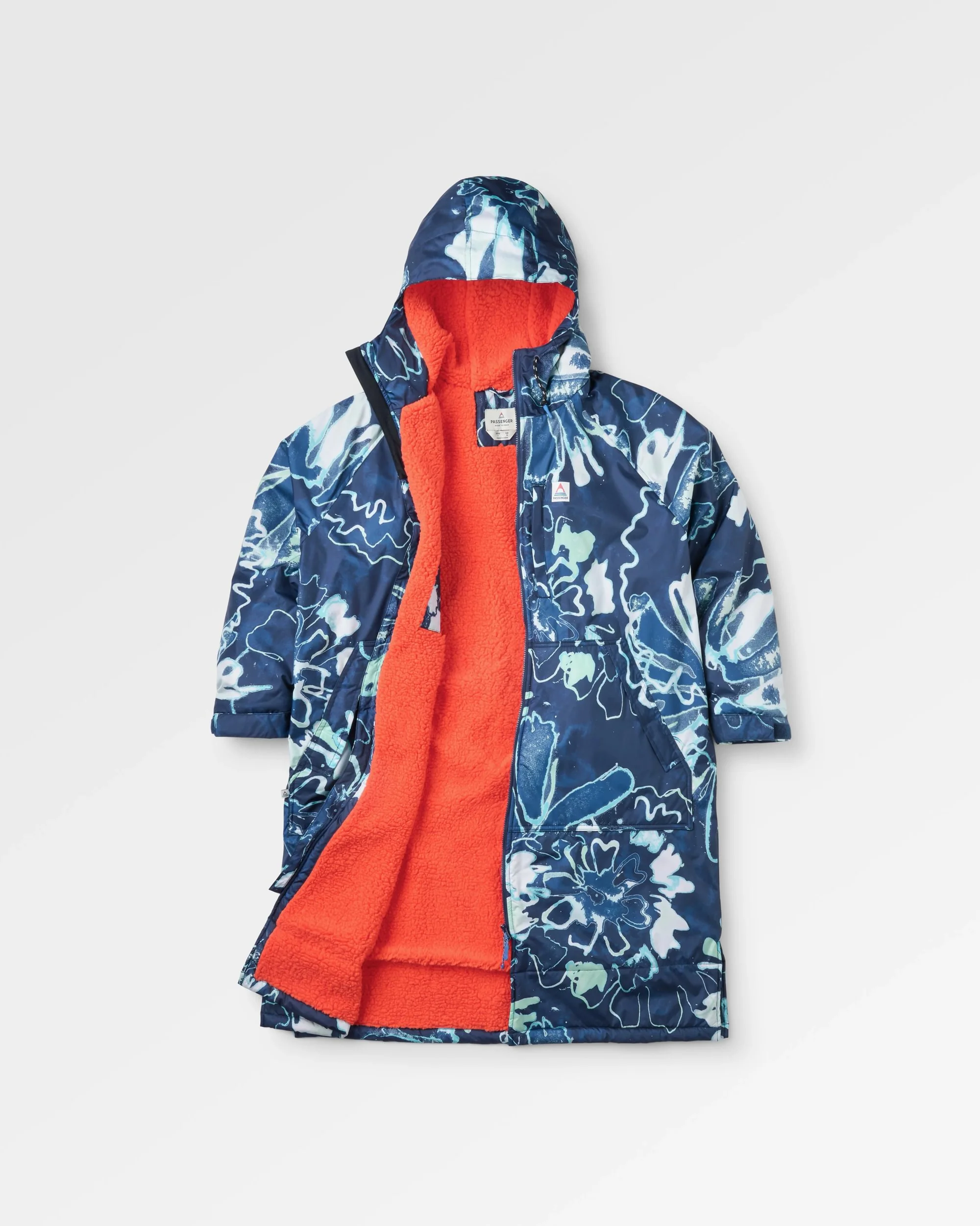 Waves Sherpa Lined Changing Robe - Frost Rich Navy