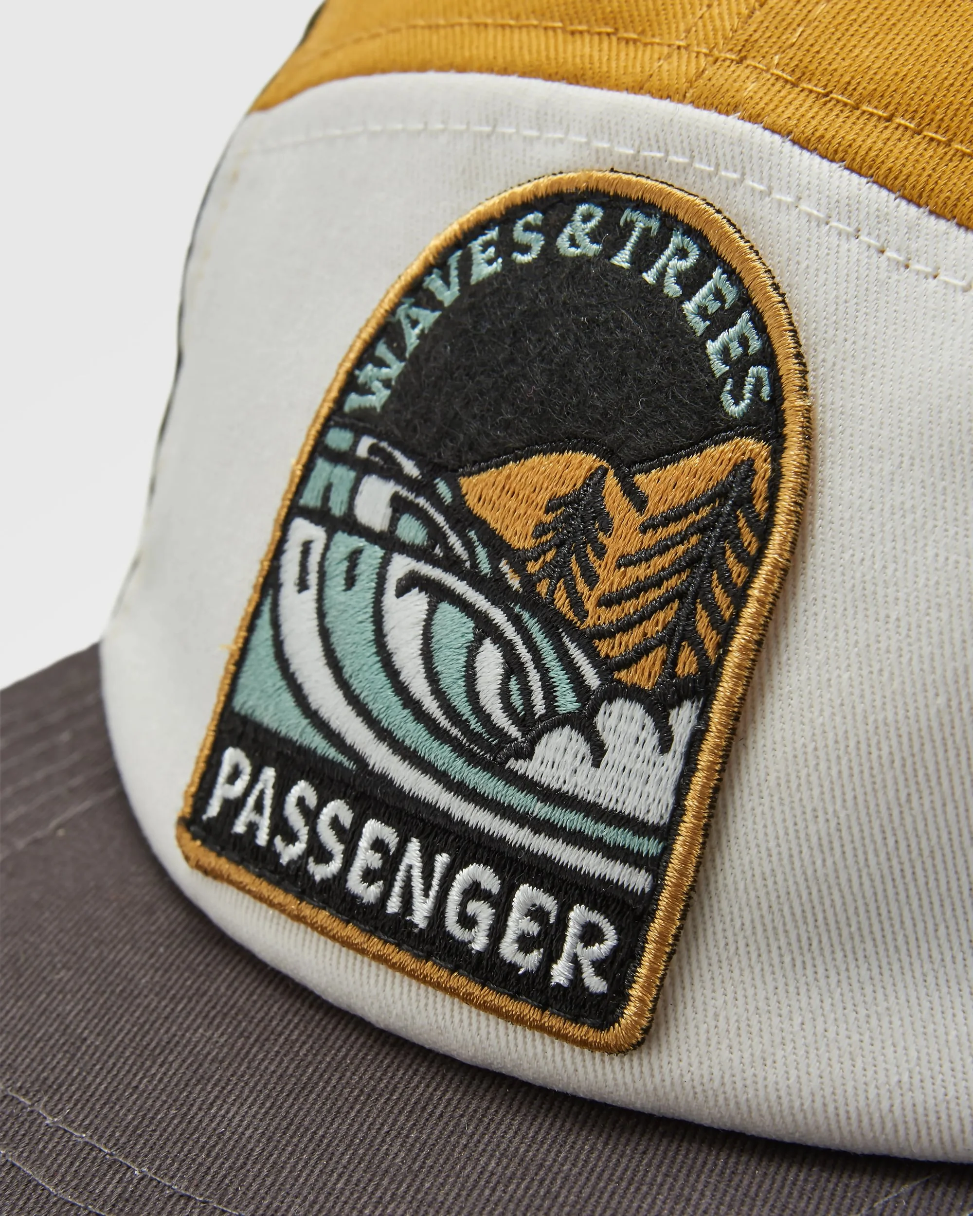 Waves & Trees 5 Panel Cap - Khaki - Image 5
