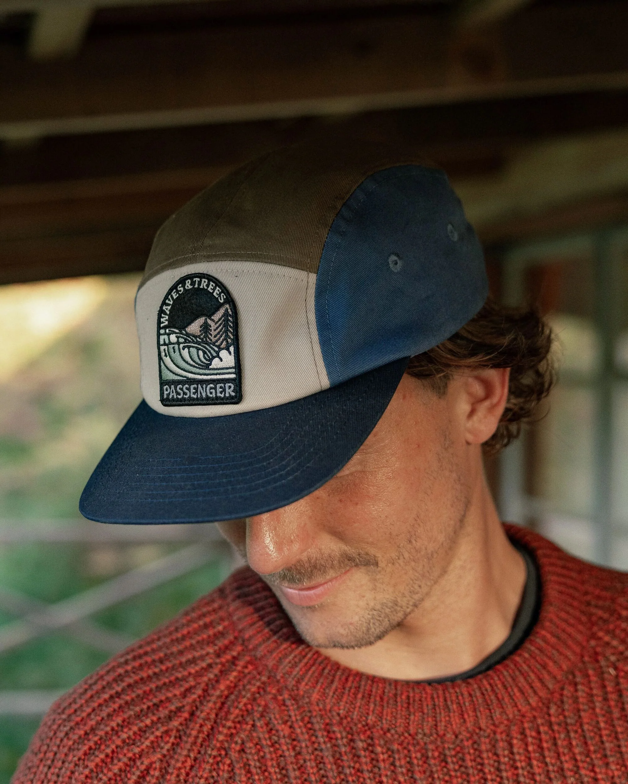 Waves & Trees 5 Panel Cap - Moonlight Blue - Image 2