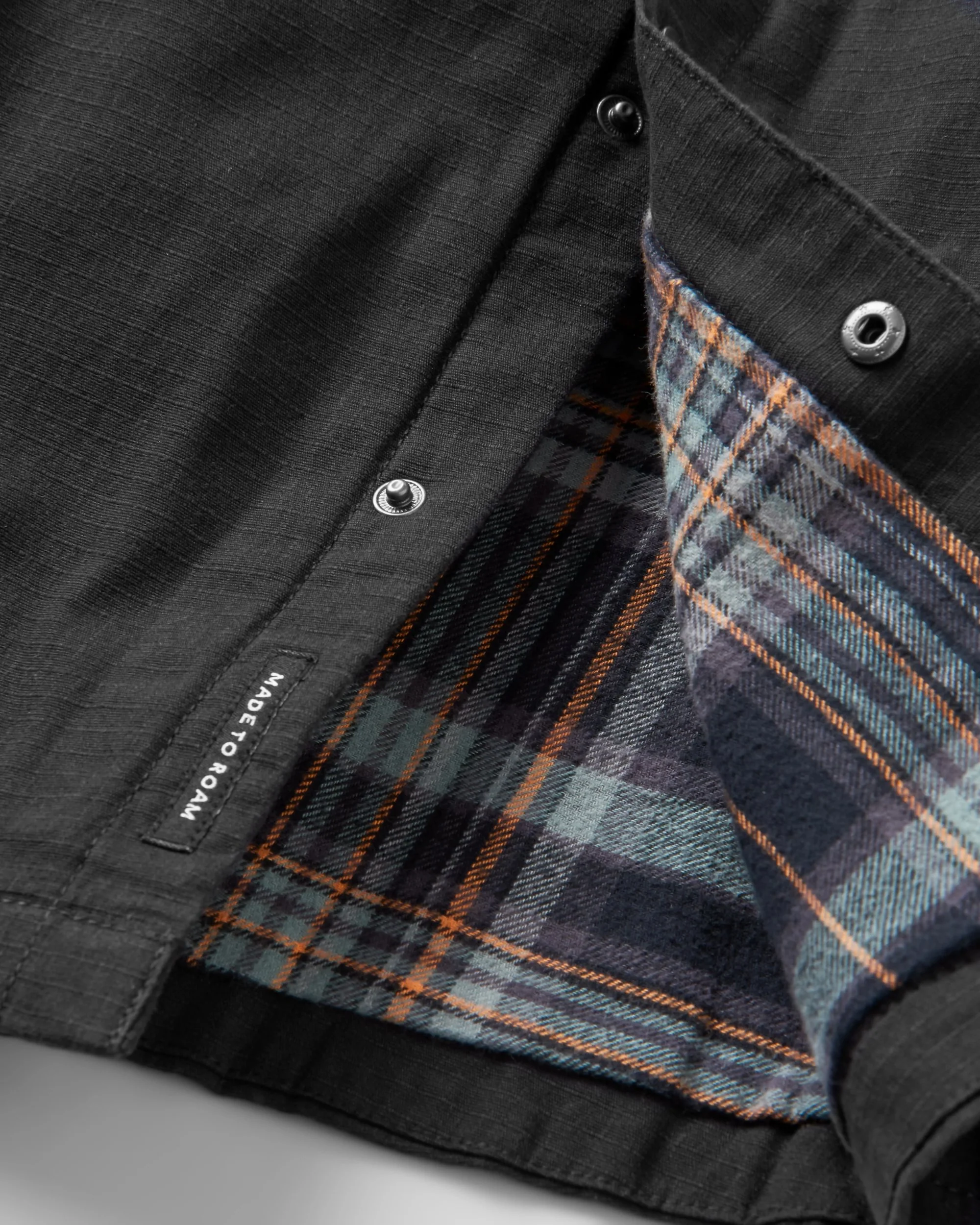 Way Flannel Lined Shirt - Black - Image 5