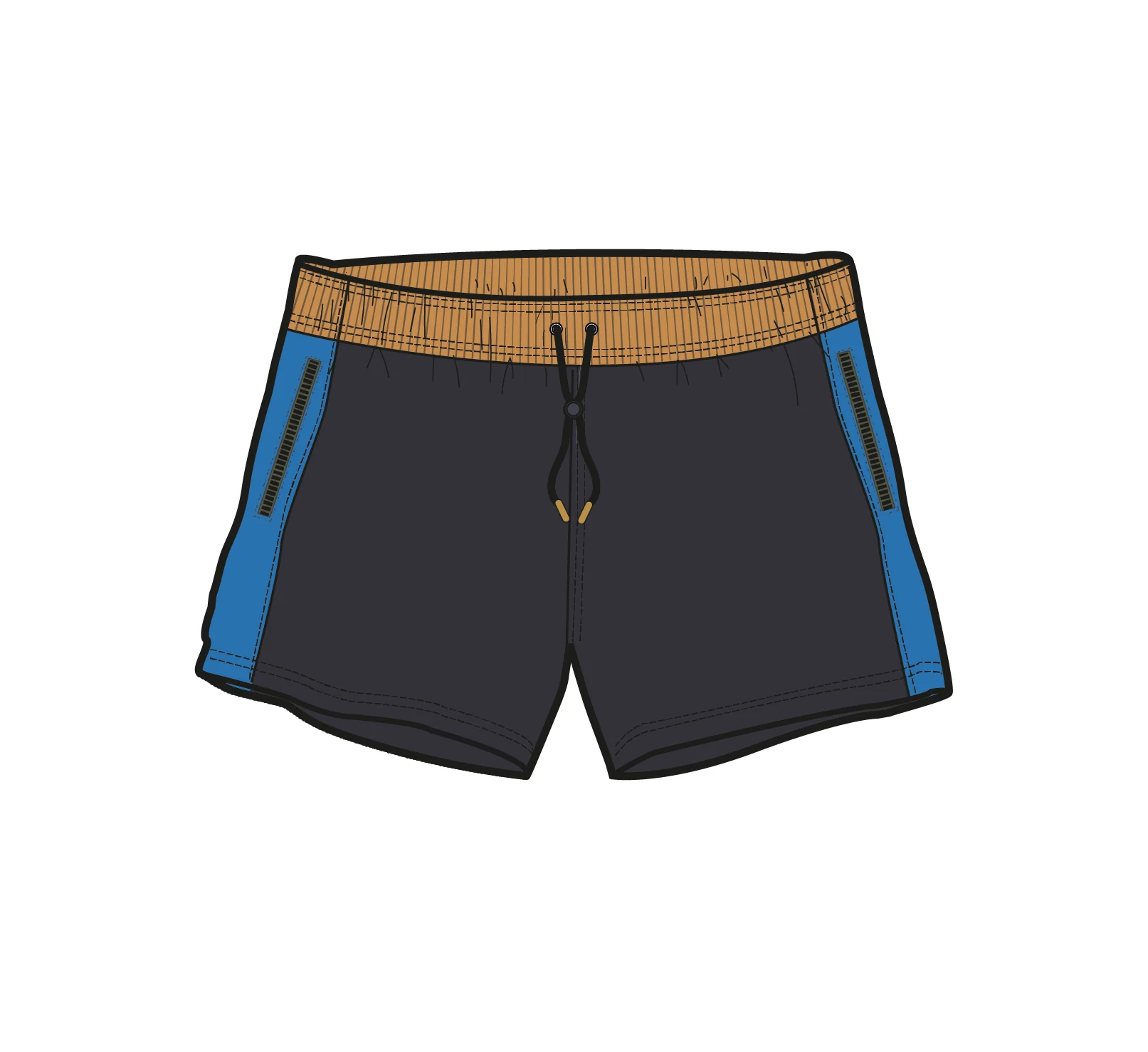Way Out Netplus® All Purpose Short - Black/Marine Blue - Image 10