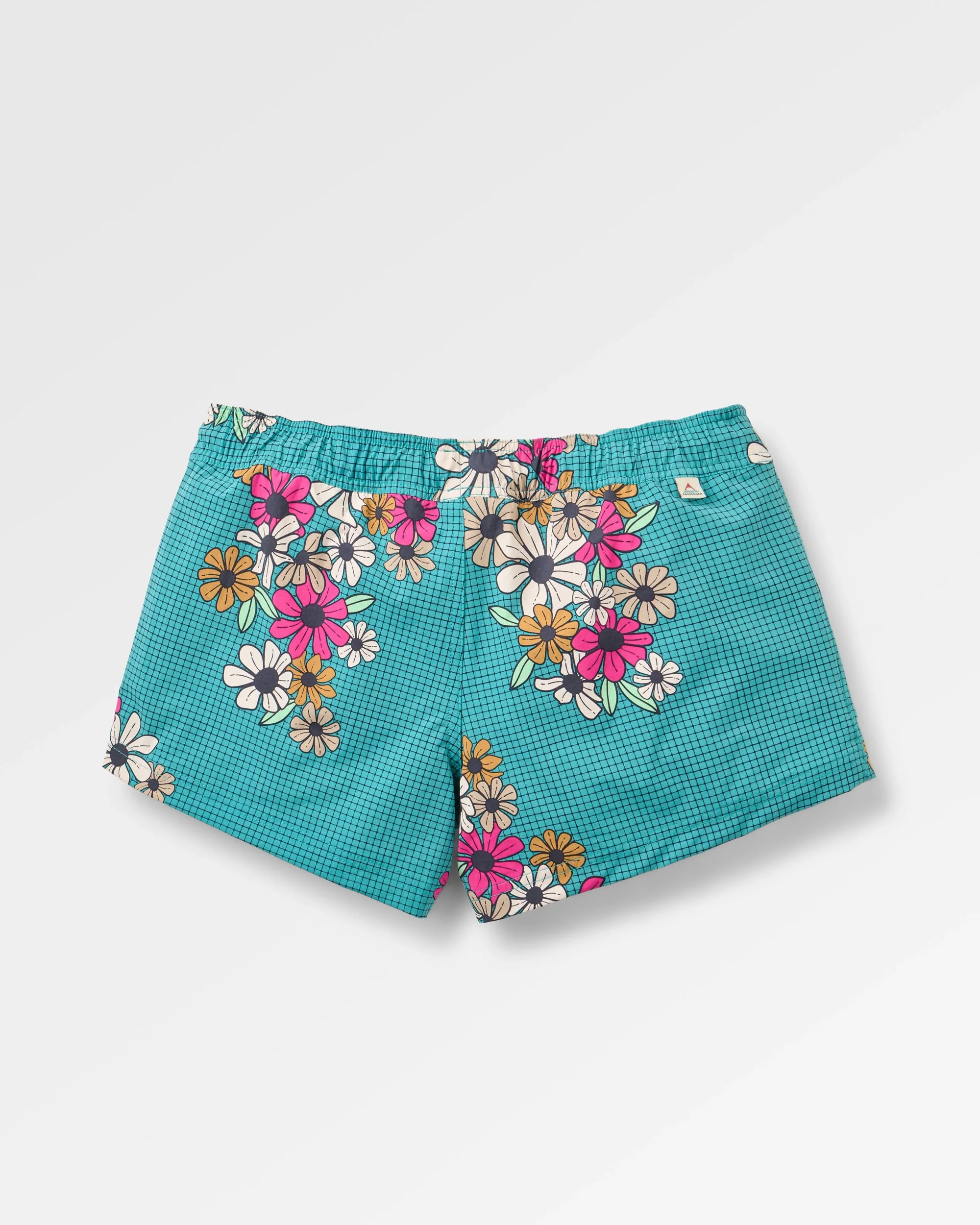 Way Out Netplus® All Purpose Short - Floral Grid Ocean Teal - Image 2