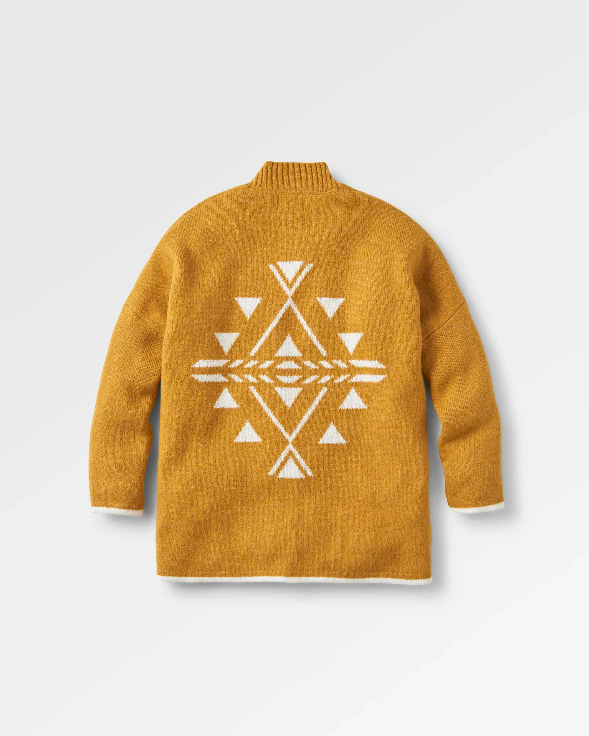 West Coast Knitted Cardigan - Sunset Yellow Marl - Image 3