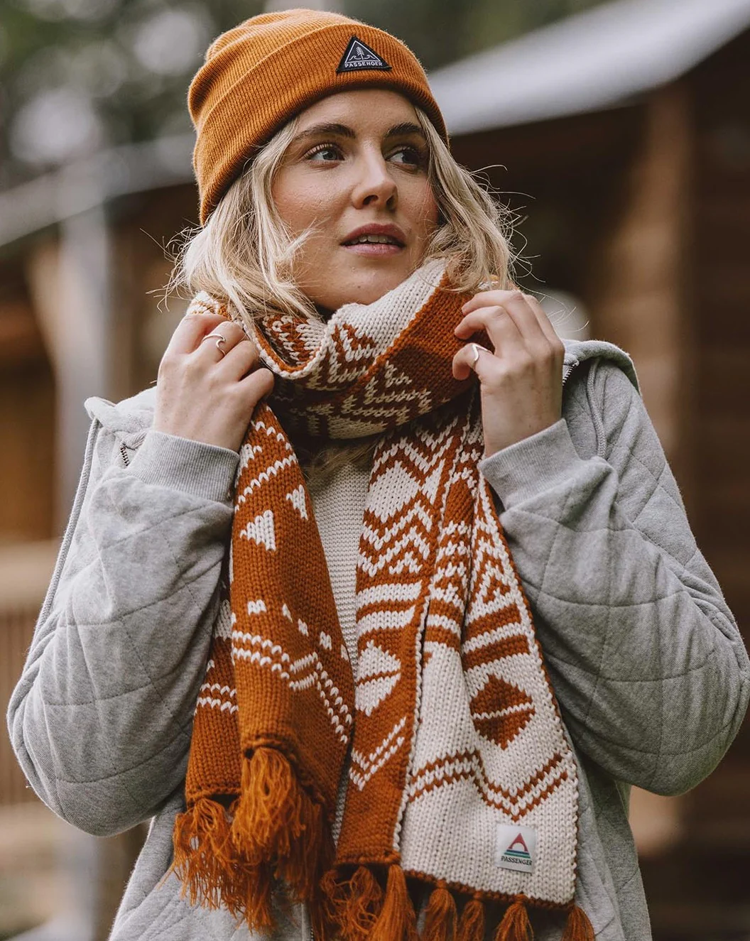 West Coast Acrylic Scarf - Glazed Ginger