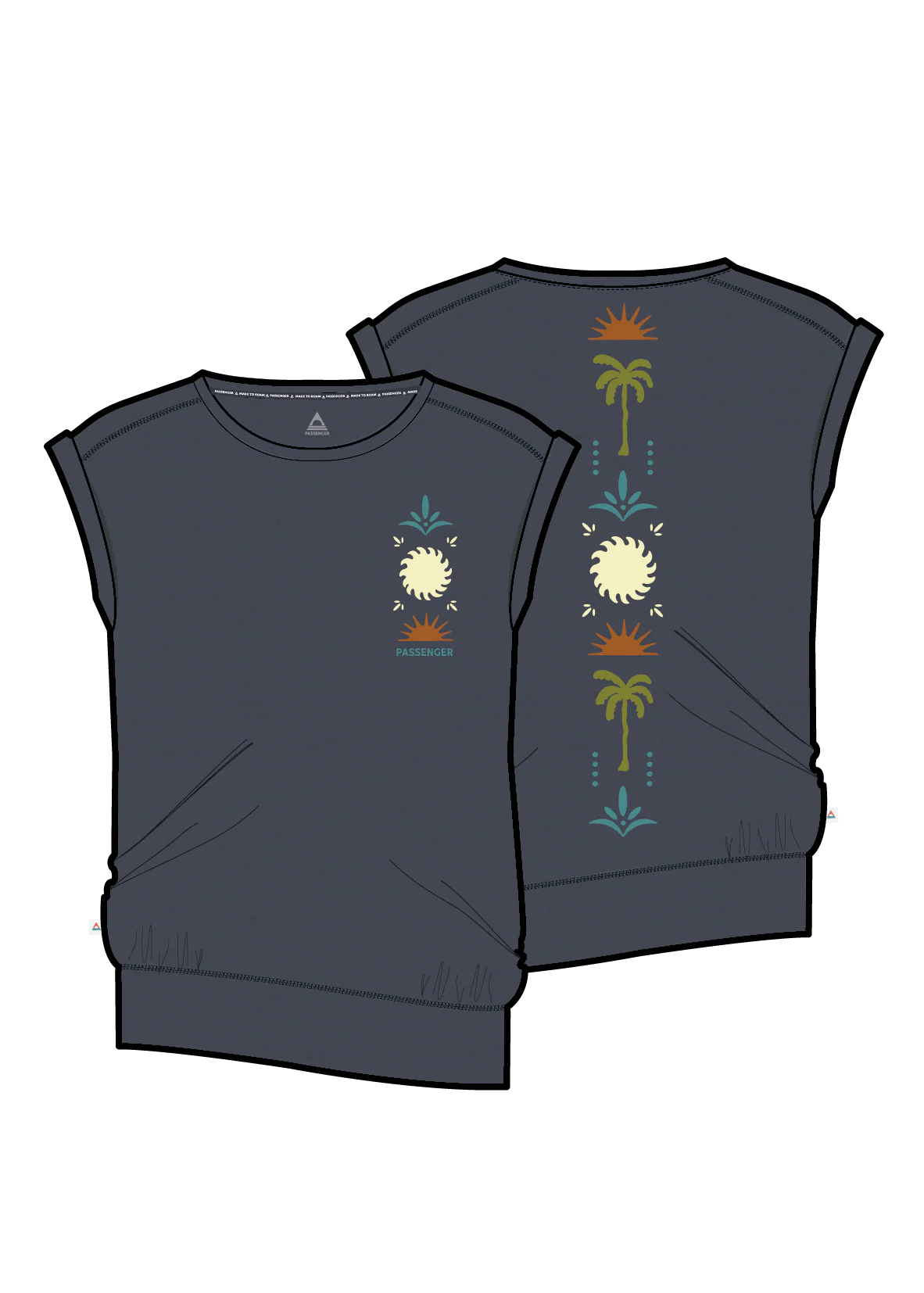 Women's Solscape Active T-Shirt - Faded Black Marl - Image 7