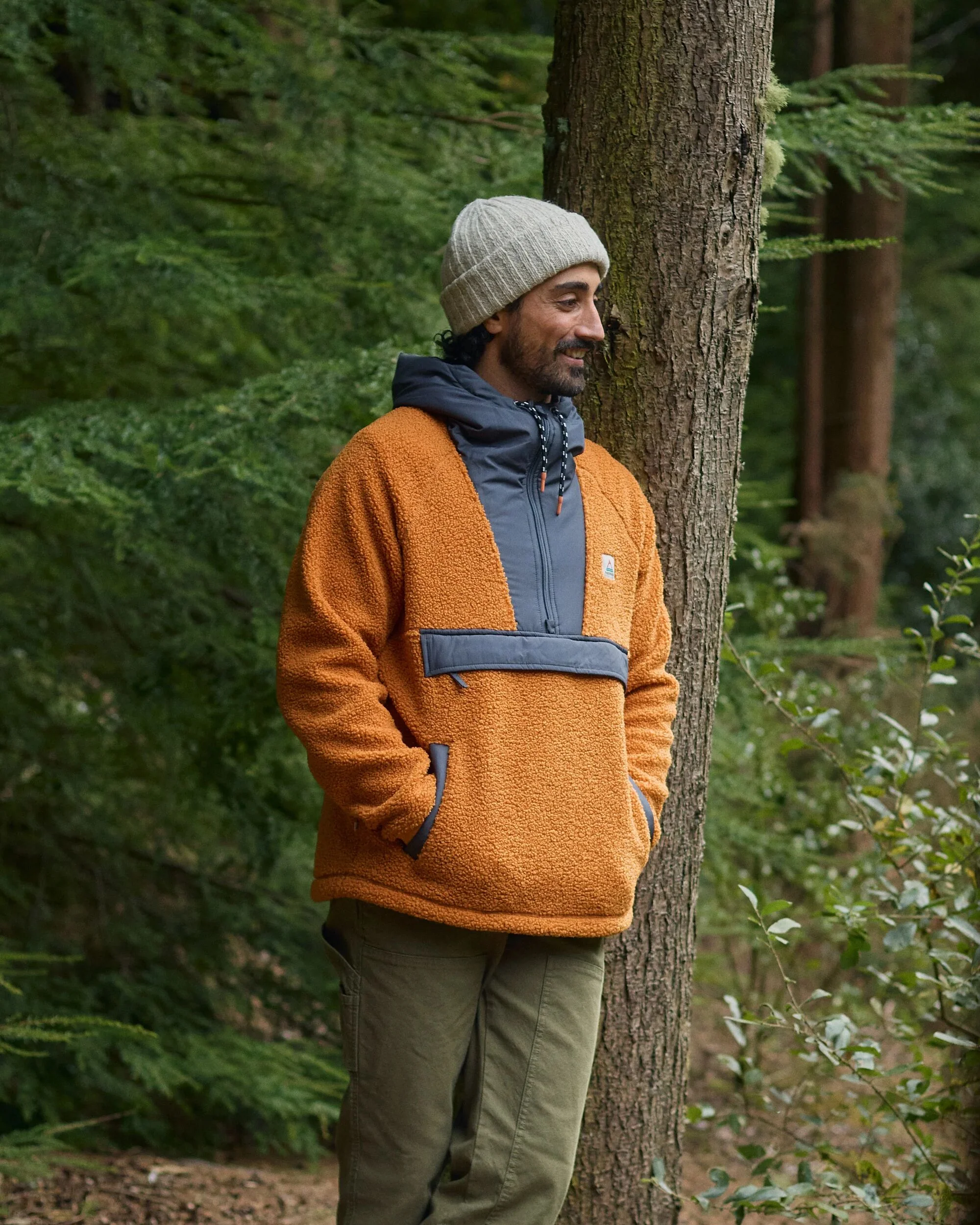 Woodland Polar-lined Sherpa Fleece - Retro Orange - Image 4