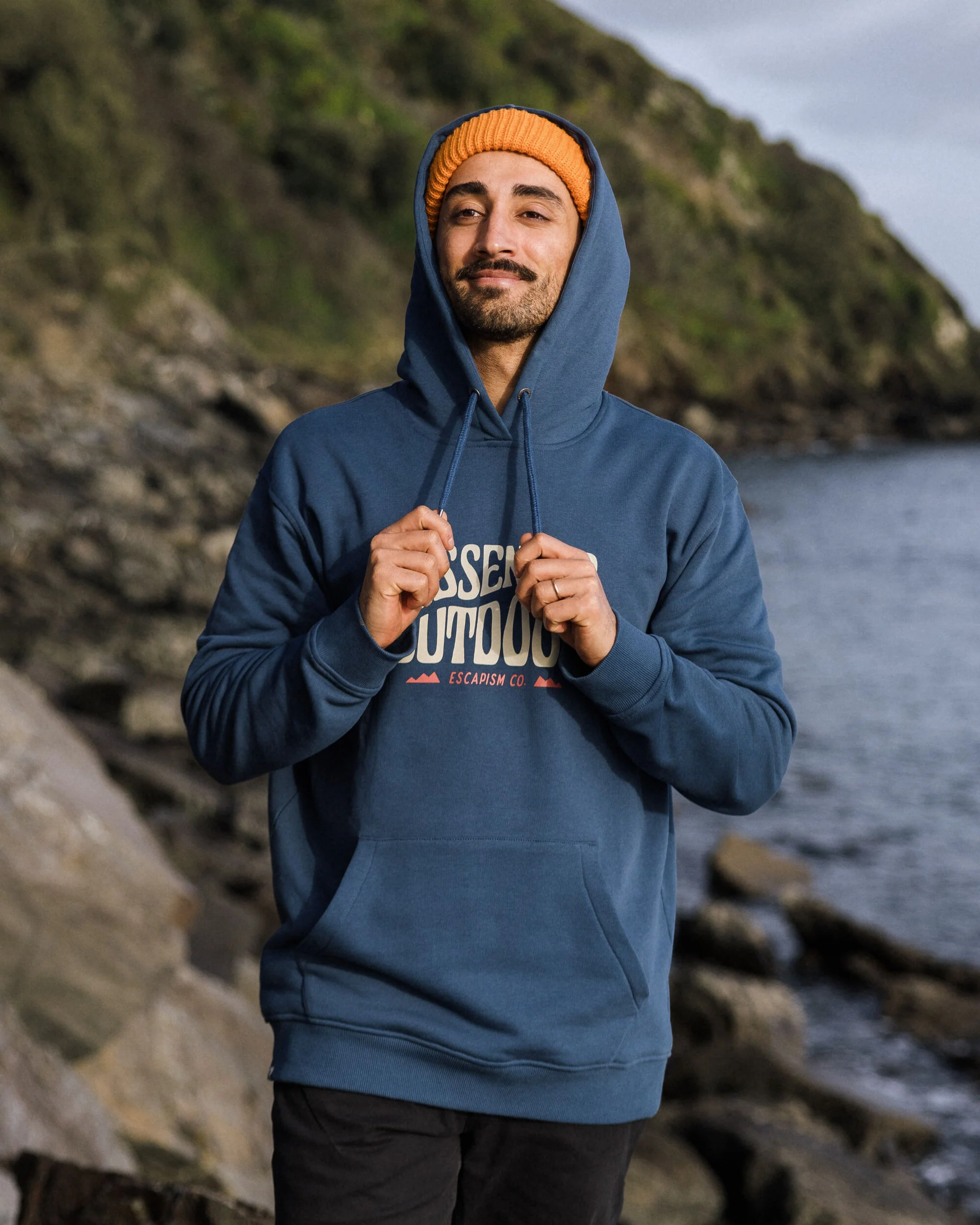 Yuca Organic Cotton Hoodie - Dark Denim - Image 5