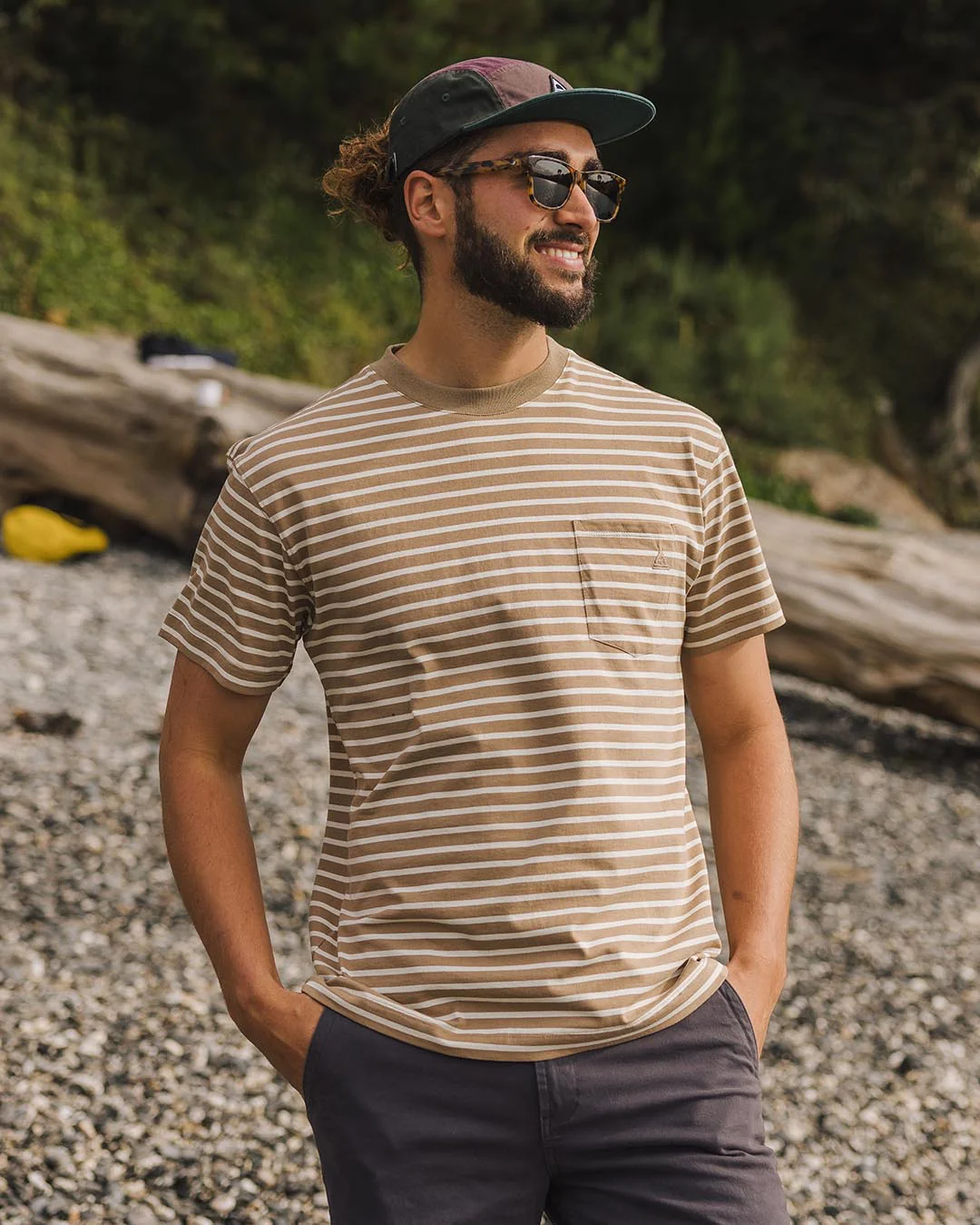 Zen Relaxed Fit T-Shirt - Toffee Stripe