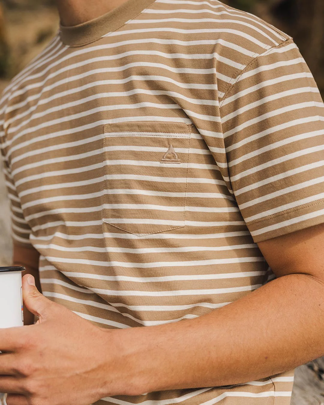 Zen Relaxed Fit T-Shirt - Toffee Stripe - Image 5